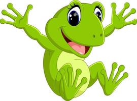 Cute frog cartoon vector