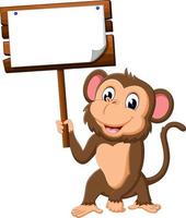 cute monkey cartoon vector