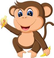 illustration of Cartoon monkey vector