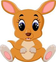 Cute kangaroo cartoon vector
