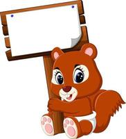 Cartoon funny squirrel vector