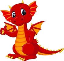 cute dragon cartoon vector