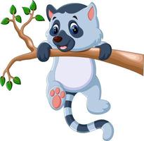 Cute lemur cartoon vector