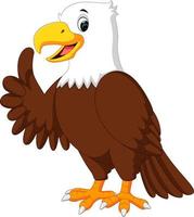 cute eagle cartoon vector