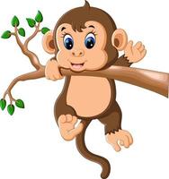 illustration of cute Cartoon monkey vector