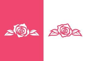 rose flower logo design vector