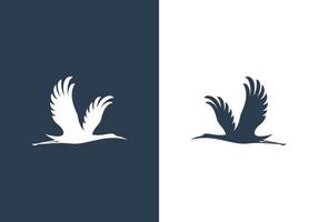 stork logo design vector