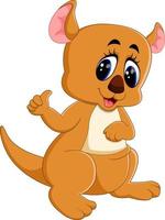 Cute kangaroo cartoon vector