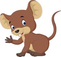 Cute mouse cartoon vector