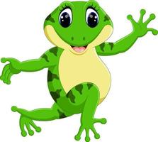Cute frog cartoon vector