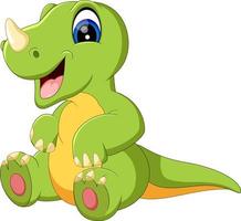 illustration of cute dinosaur cartoon vector