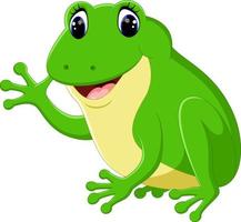 Cute frog cartoon vector