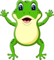 illustration of Cute frog cartoon vector