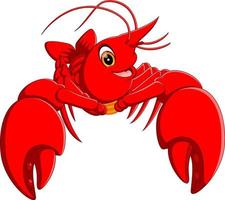 illustration of cute lobster cartoon vector