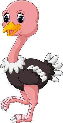 Funny ostrich cartoon