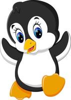 illustration of cute penguin cartoon vector