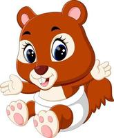 illustration of Cute squirrel cartoon vector