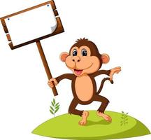 cute monkey cartoon vector