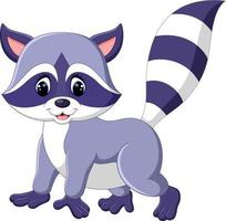 cute raccoon cartoon vector