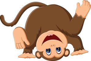 illustration of cute Cartoon monkey vector