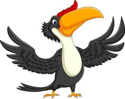 illustration of Cartoon happy bird toucan vector