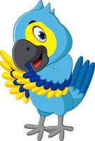 illustration of cute macaw cartoon vector