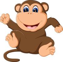 illustration of cute Cartoon monkey vector