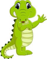 cute crocodile cartoon vector