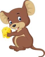 Cute mouse cartoon vector