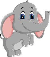 ilustración de dibujos animados lindo elefante vector