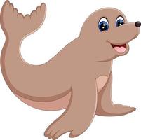 illustration of Baby Monk Seal Animal vector