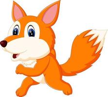 illustration of Cute fox cartoon vector