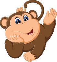 illustration of cute Cartoon monkey vector