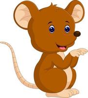 Cute mouse cartoon vector