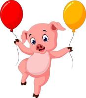 cute pig cartoon vector