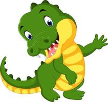 Cute crocodile cartoon vector