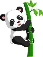 Cute panda cartoon vector
