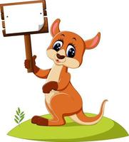 cute Kangaroo cartoon vector