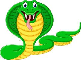 dibujos animados de serpiente cobra enojada