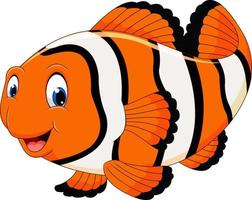 Cute clown fish cartoon vector