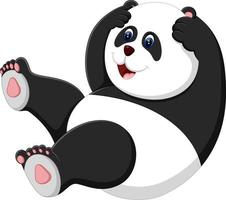 illustration of cute baby panda cartoon vector