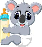 ilustración de dibujos animados lindo koala vector