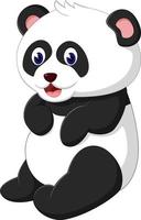 lindo panda de dibujos animados vector