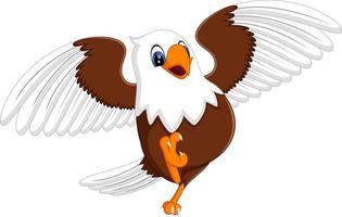 illustration of cute eagle cartoon vector