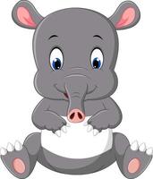 Cute tapir cartoon vector