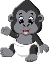 illustration of Funny gorilla cartoon vector