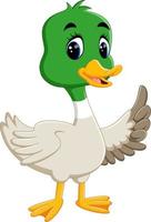 illustration of cute duck cartoon vector