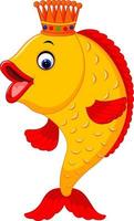 Cute fish cartoon vector