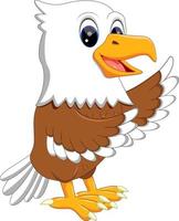 illustration of cute eagle cartoon vector