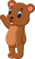 illustration of cute baby bear cartoon vector